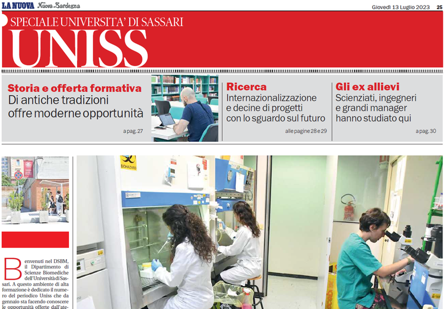 Speciale Università di Sassari – Dipartimento di Scienze Biomediche