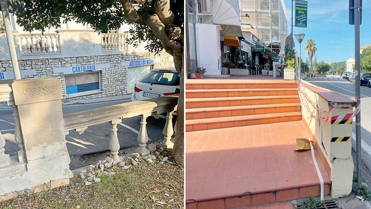 Finita l’estate restano i danni agli arredi urbani di Castiglioncello