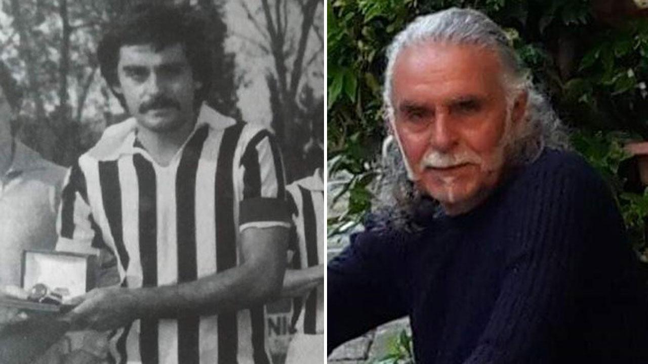 Luciano Cinelli ai tempi in cui vestiva la maglia bianconera del Fucecchio e in una foto recente
