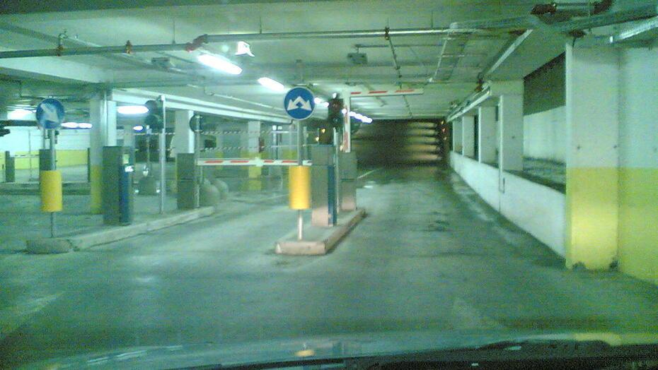 L’ingresso del parcheggio interrato Mazzini