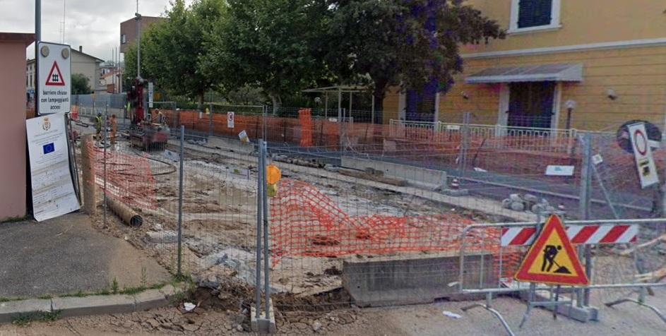 Il cantiere per la messa in sicurezza del fosso tombato del rio Salsero in via Tripoli