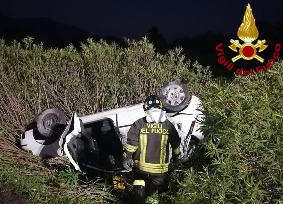 
	L'auto nella quale viaggiavano i tre giovani

