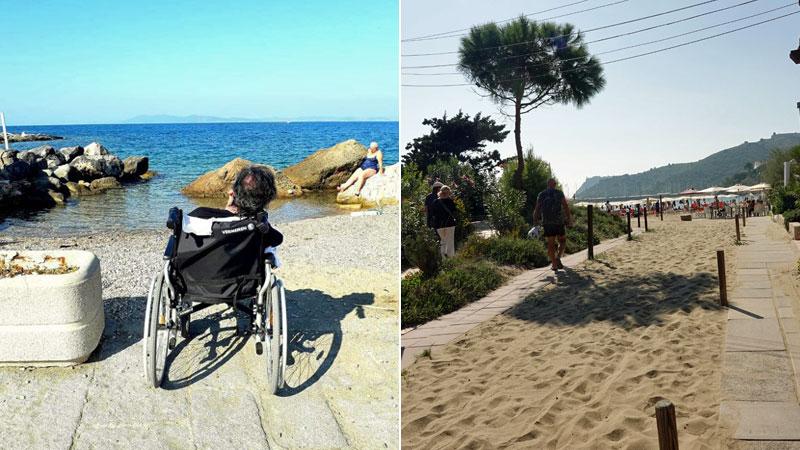 «Impossibile arrivare al mare»: disagi per una donna in carrozzina nella spiaggia della Feniglia