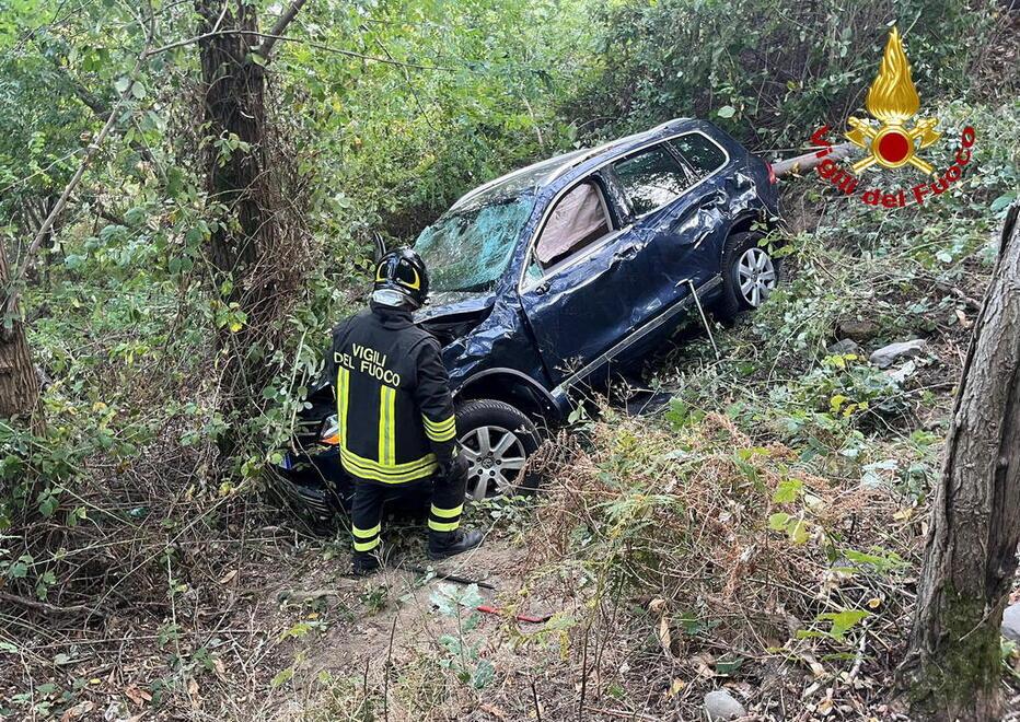 L’auto della coppia di anziani pistoiesi