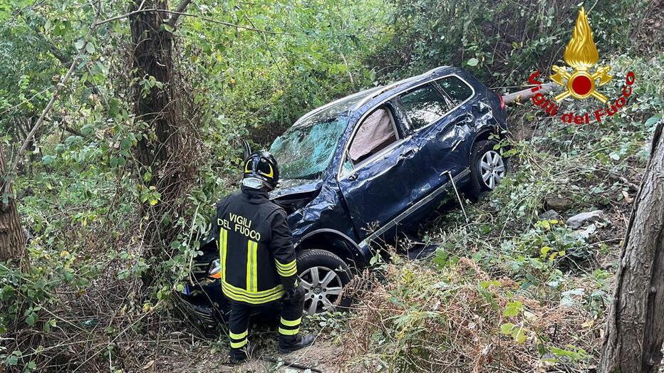 L’auto della coppia di anziani pistoiesi