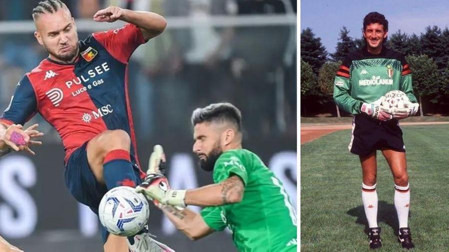 
	A sinistra la parata di Giroud contro il Genoa, a destra Giovanni Galli ai tempi del Milan

