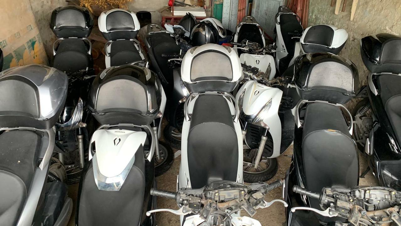 Alcuni motorini ritrovato dopo un furto