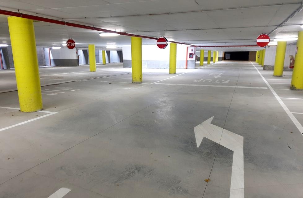 Il parcheggio sotterraneo (foto Ivan Nuvoli)