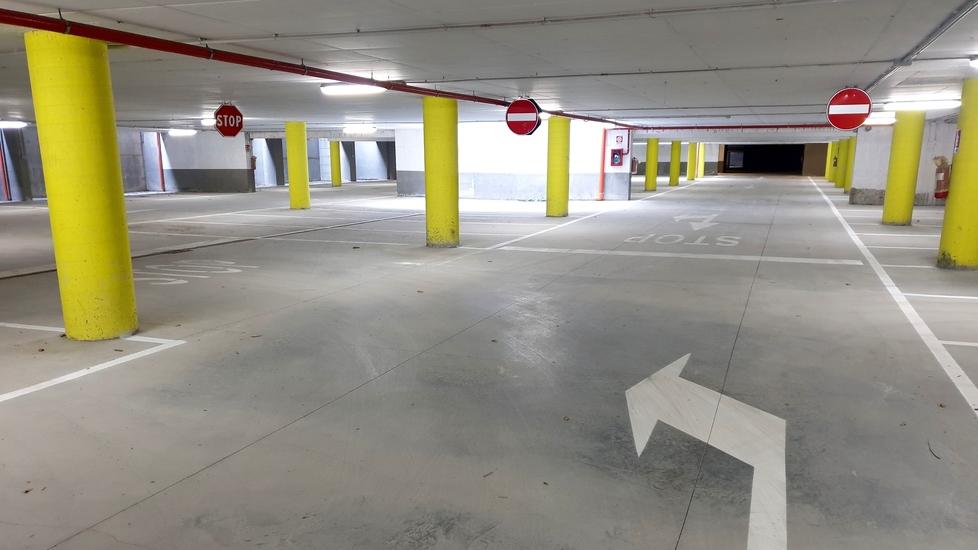 Il parcheggio sotterraneo (foto Ivan Nuvoli)