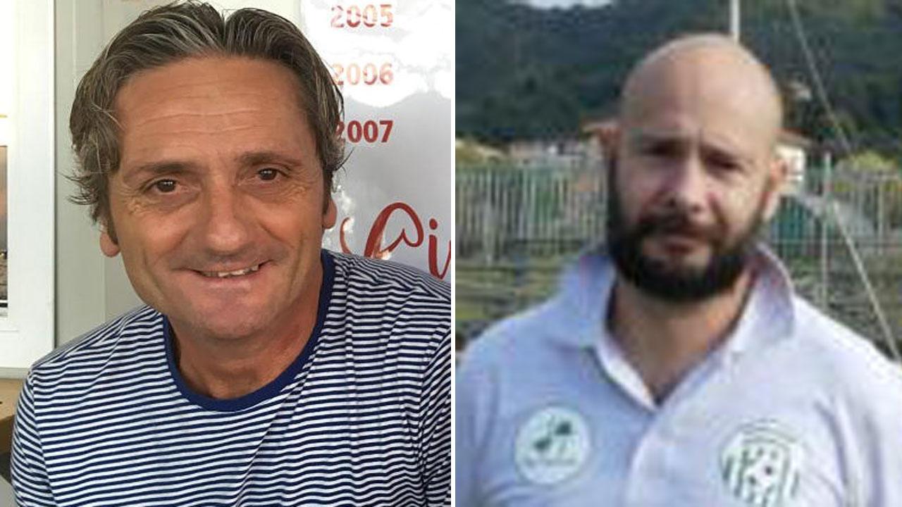 A sinistra Larini, allenatore del Bargecchia a destra Ricci (Stiava)