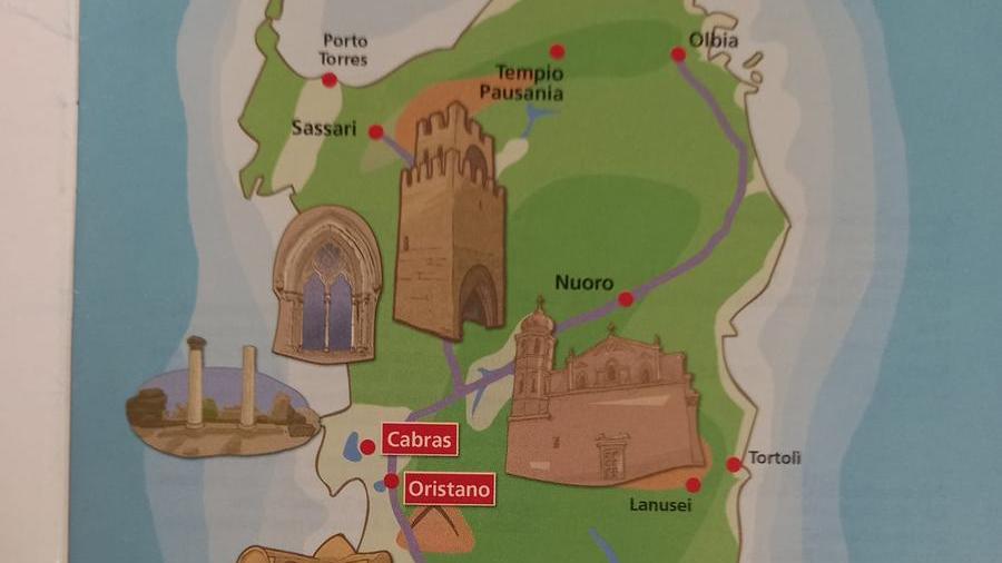 Una delle pagine del libretto, con la capretta che esprime banalità in tedesco