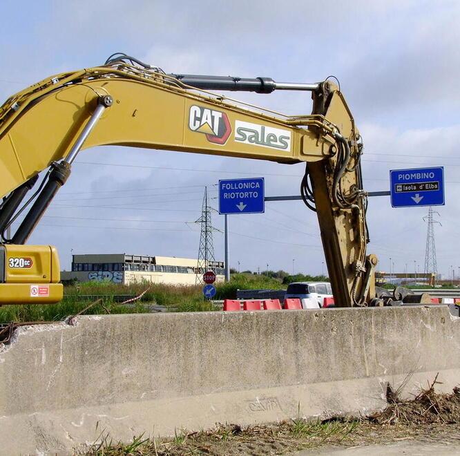 I lavori in corso allo svincolo della strada 398 sulla Geodetica (foto Paolo Barlettani)