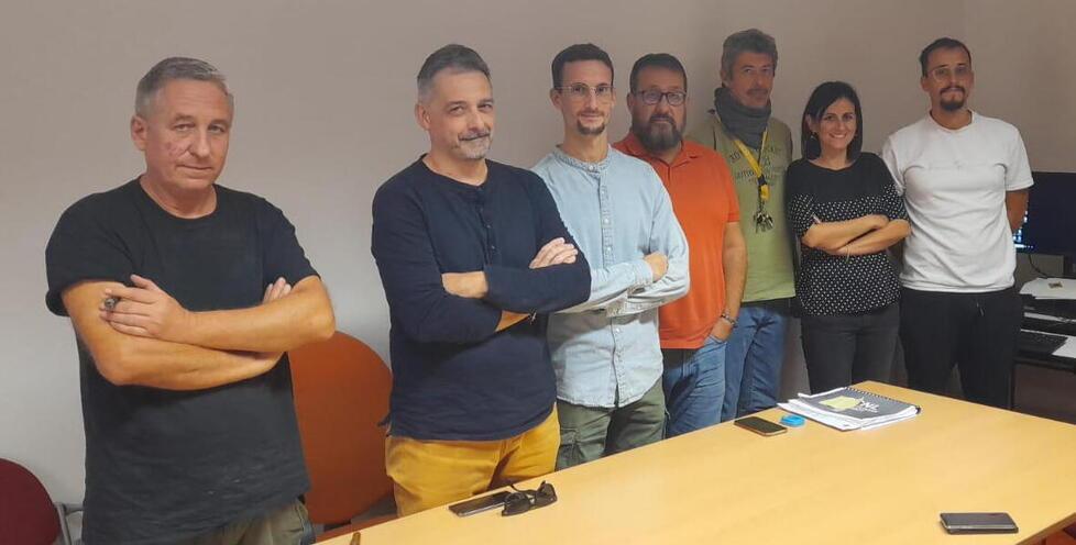 Il gruppo dei sindacalisti che ha illustrato i temi che hanno portato allo stato di agitazione