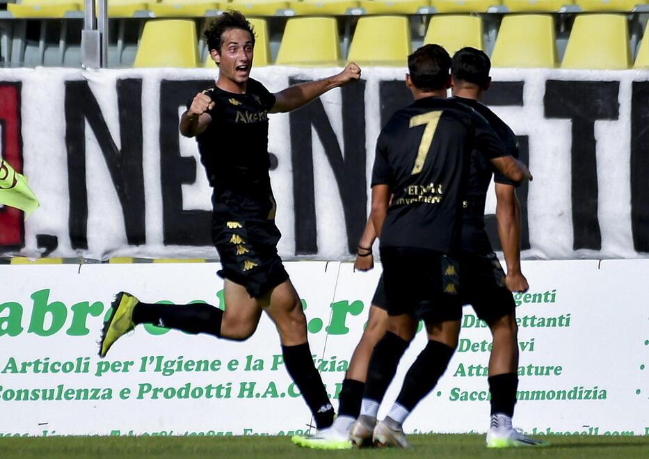 Tommaso Andolfi dopo il gol