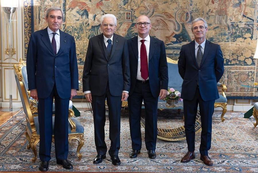 Gli editori e il direttore della Settimana Enigmistica ricevuti al Quirinale dal presidente Sergio Mattarella