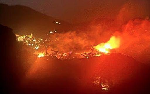 L’incendio che nella notte del 21 agosto ha devastato circa 30 ettari di terreno nel territorio del comune di Rio