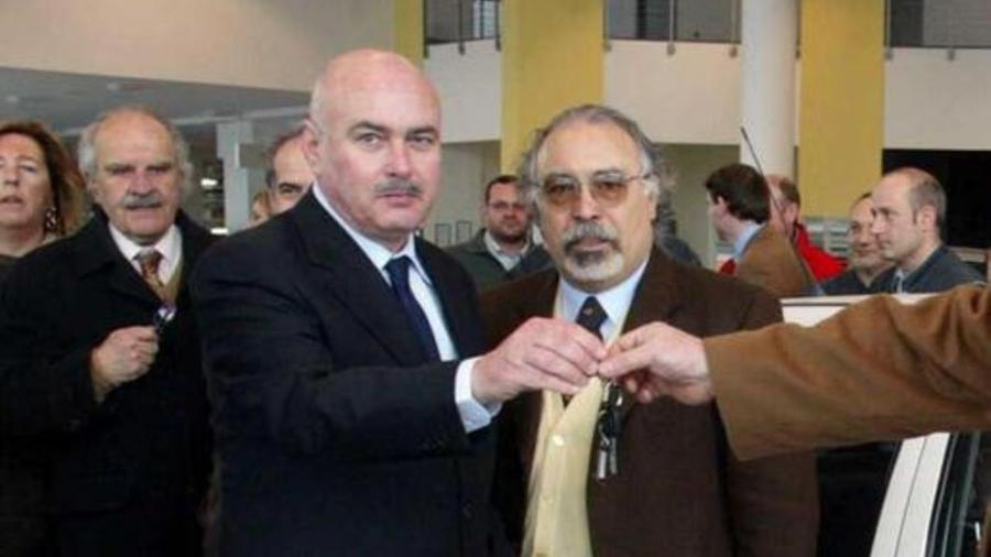 
	A sinistra l'imprenditore morto


