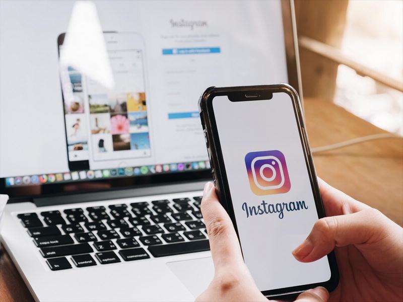 
	Una persona mentre sta tentando l'accesso a Instagram (foto d'archivio)

