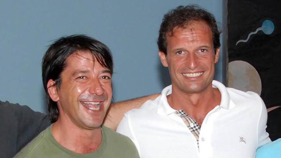 Ottanelli con Max Allegri insieme qualche anno fa (foto Paolo Barlettani)