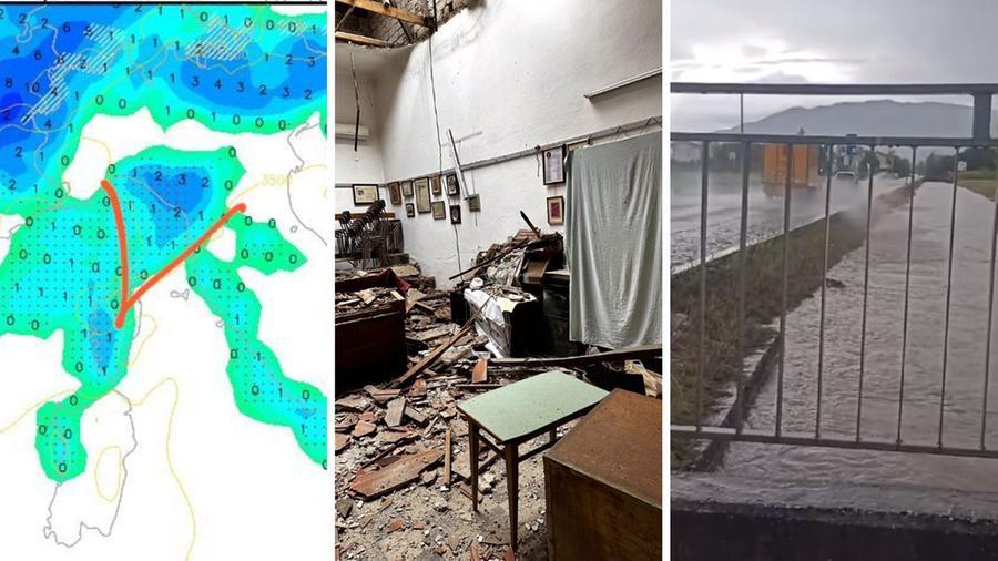 Dove potranno colpire i temporali, al centro i danni a Forte dei Marmi