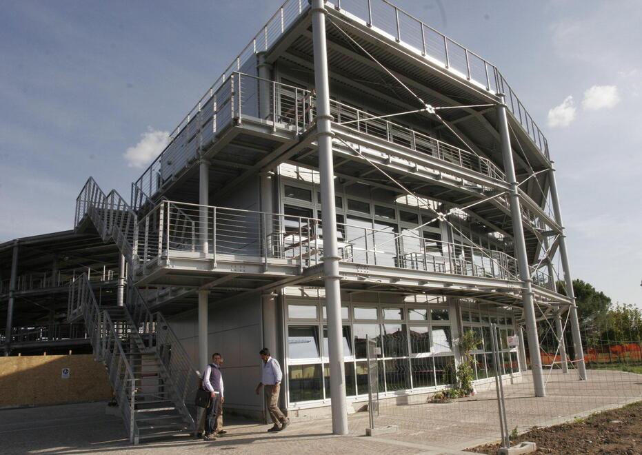 Una veduta della scuola Don Bosco in via Isola di Lero