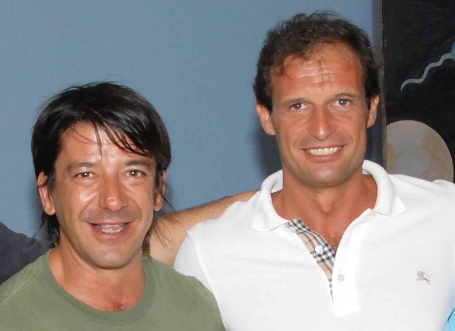 Corrado Ottanelli in una foto con il suo grande amico Max Allegri