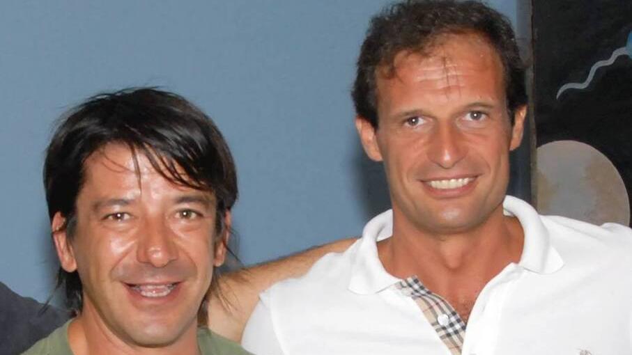 Corrado Ottanelli in una foto con il suo grande amico Max Allegri