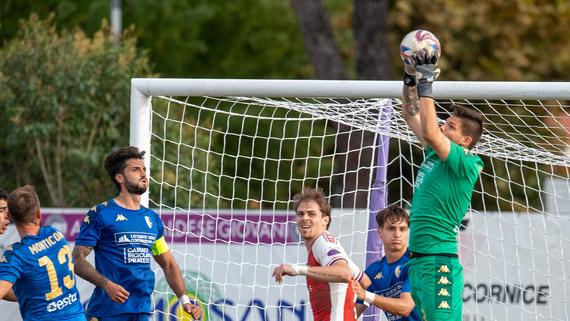 Un momento dell’incontro perso dal Prato sul campo del Certaldo nell’ultimo turno giocato nel campionato di Serie D