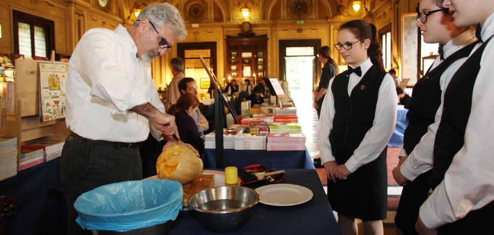 Nella foto una passata edizione di “Food&Book”, festival che si tiene alle Terme del Tettuccio di Montecatini