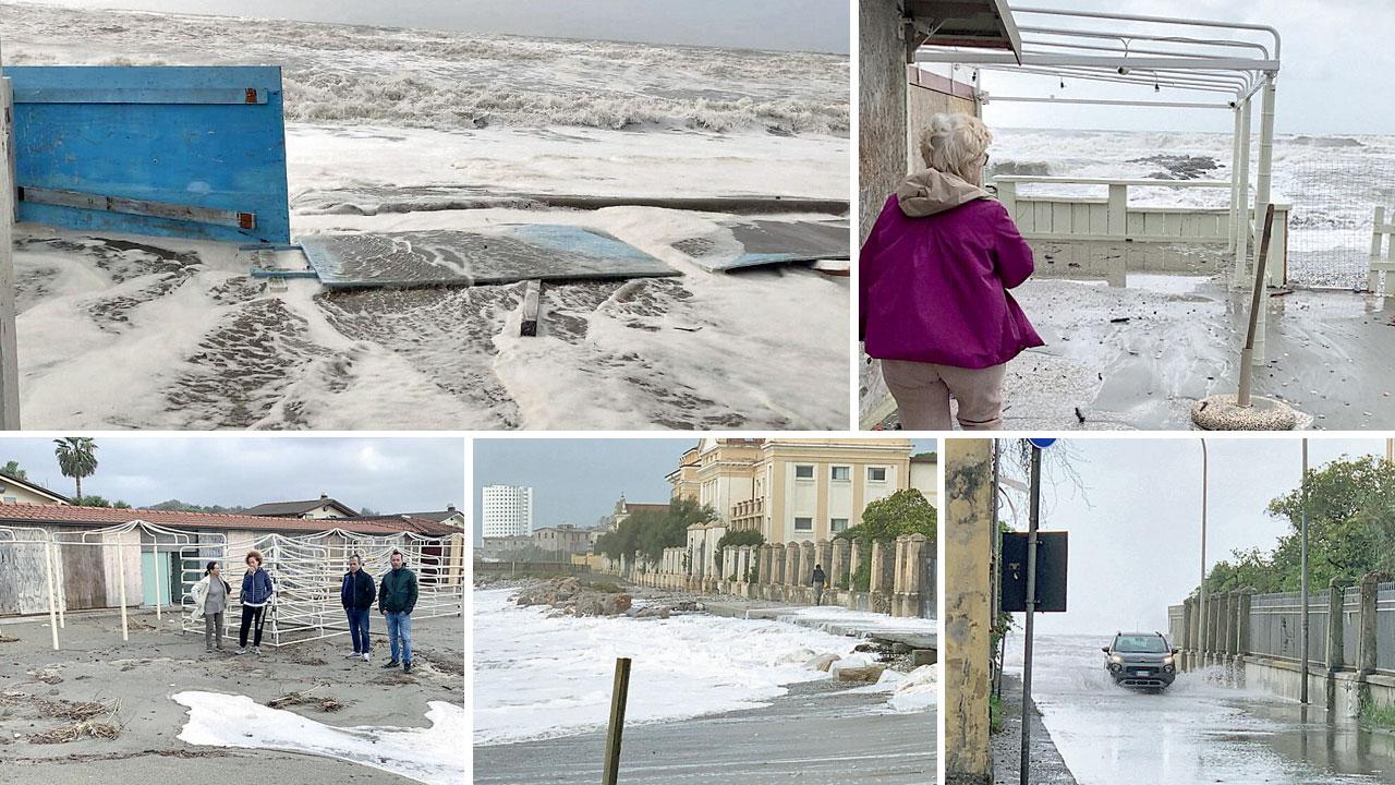 Maltempo, a Marina di Massa le onde arrivano dentro gli stabilimenti: «Una mareggiata devastante»