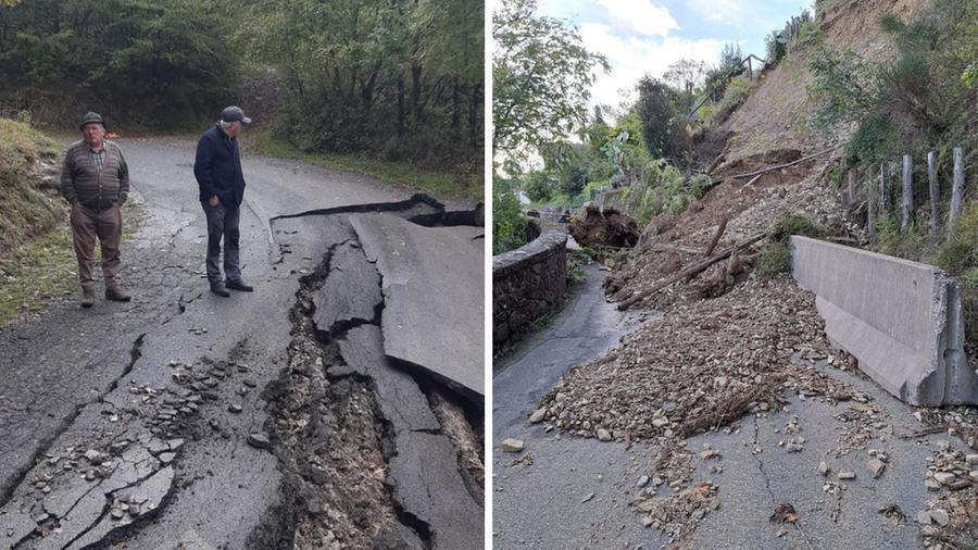 Frane e strade crollate a Licciana Nardi