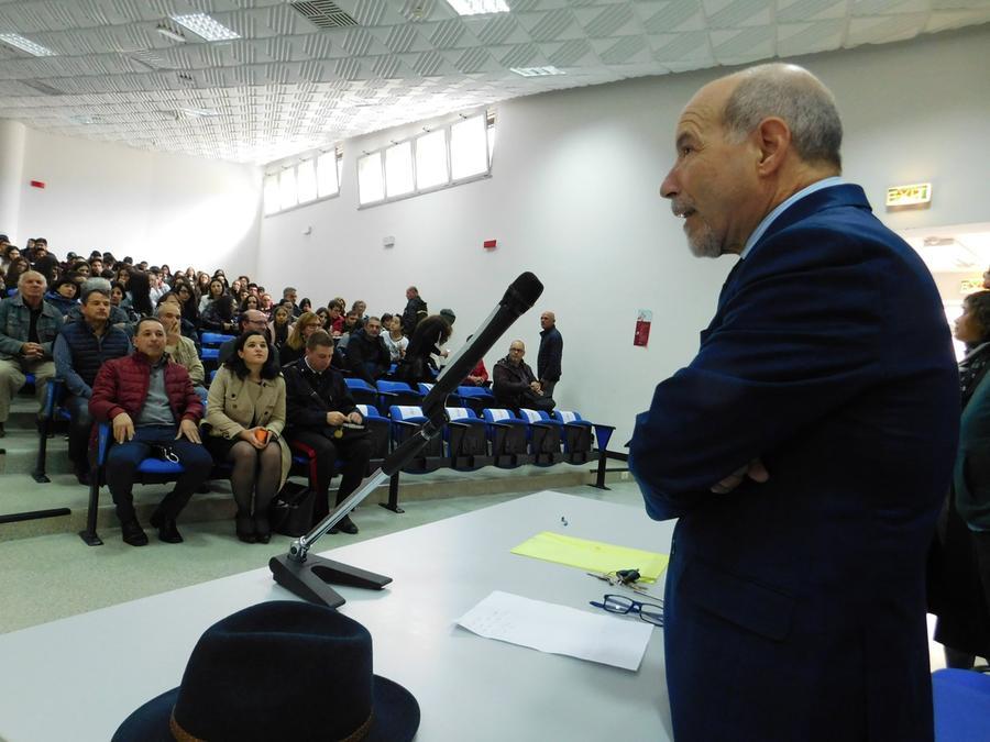 
	Gesuino Loi, ex sindaco di Terralba, durante una conferenza

