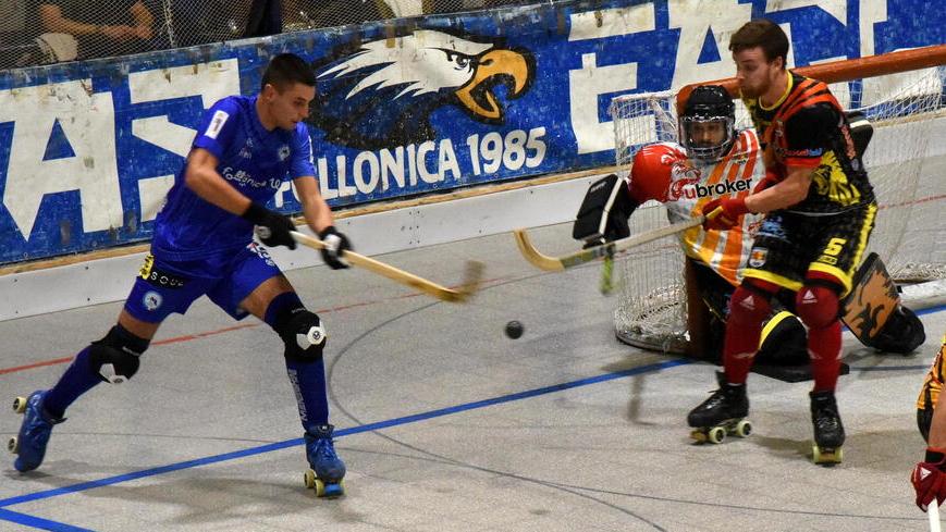 Un’azione di Francesco Banini nell’area del Bassano (foto Giorgio)