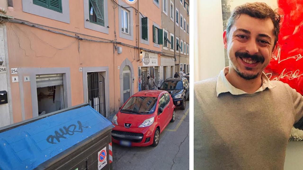 Il punto esatto di corso Amedeo dove la donna è stata assalita dai cinque pitbull e Gabriele Polonia, uno dei giovani che hanno salvato la donna