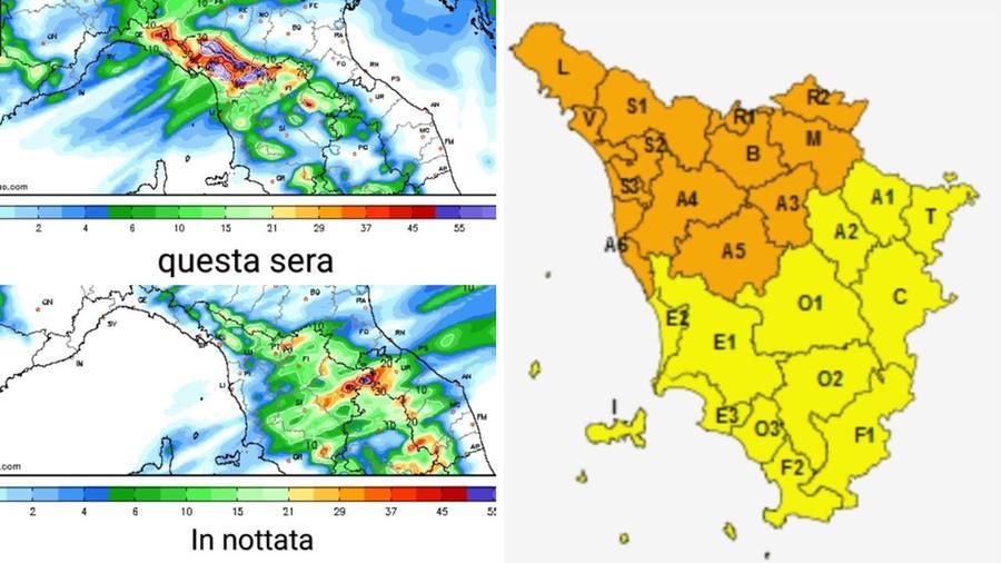 Maltempo, ci risiamo: in Toscana arriva una notte di allerta. Ecco i motivi dell’allarme e le zone a rischio