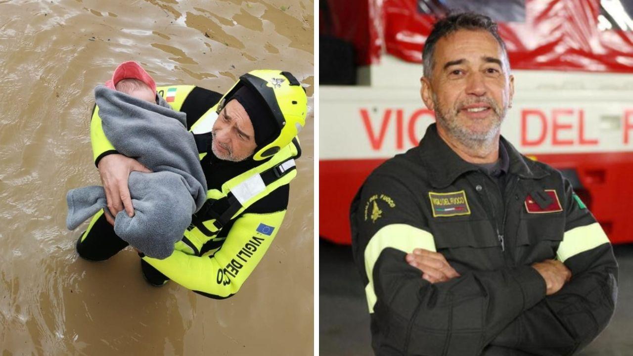 Gabriele, il vigili del fuoco eroe tra i simboli di speranza della alluvione del 2 novembre