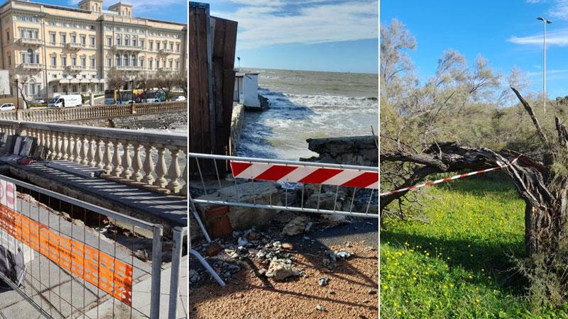 Terrazza Mascagni, Bagni Onde del Tirreno, Rotonda di Ardenza: ecco alcuni danni