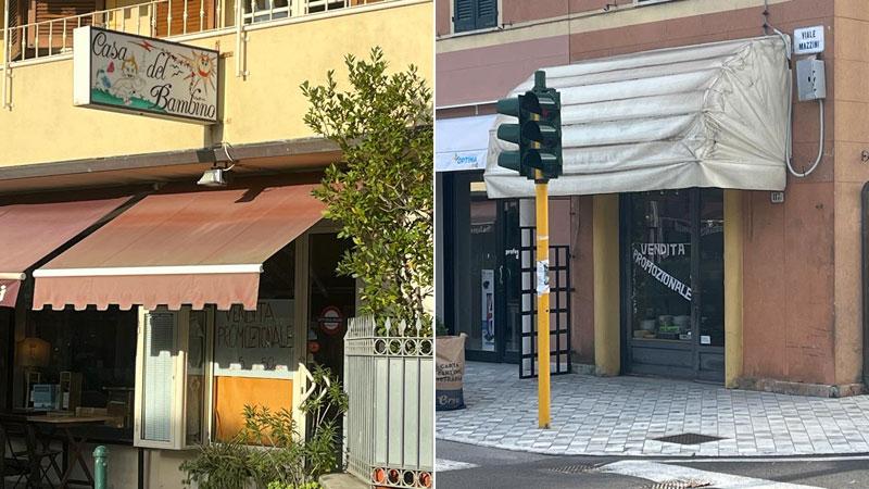 Sopra “La Casa del bambino” e la mesticheria bazar di Patrizia Buselli