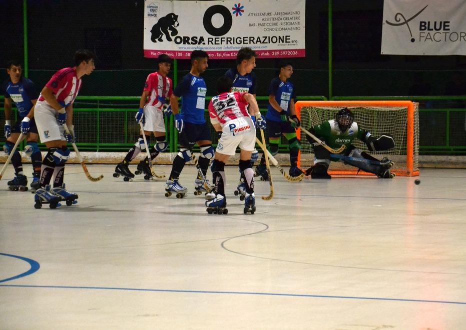 Un’azione della partita di Coppa del  Castiglione contro Matera al Casa Mora