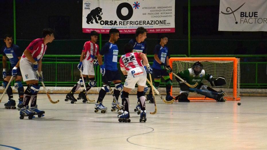 Un’azione della partita di Coppa del Castiglione contro Matera al Casa Mora