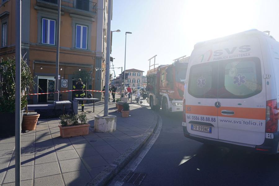 
	I vigili del fuoco al Corner Bistrot (foto Franco Silvi)


