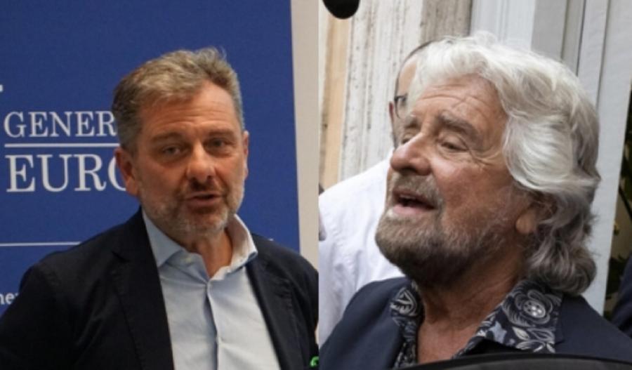 
	A sinistra il giornalista fiorentino Francesco Selvi, 54 anni. A destra il comico Beppe Grillo


