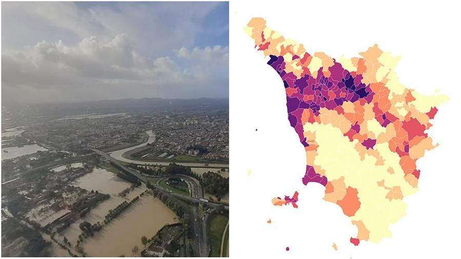 Campi e Bisenzio e la mappa (nell'articolo interattiva)