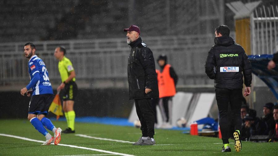 
	Il tecnico del Pontedera Max Canzi (Foto Novara calcio)

