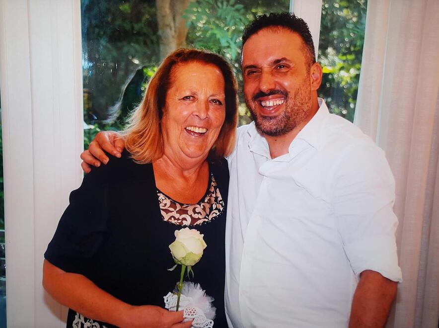 Franca Orlandi con il nipote