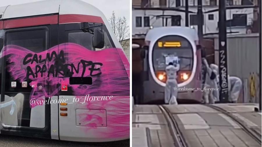 Firenze, la tramvia vandalizzata (immagini Welcome To Florence)