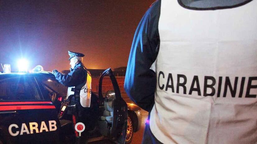 Un posto di blocco dei carabinieri