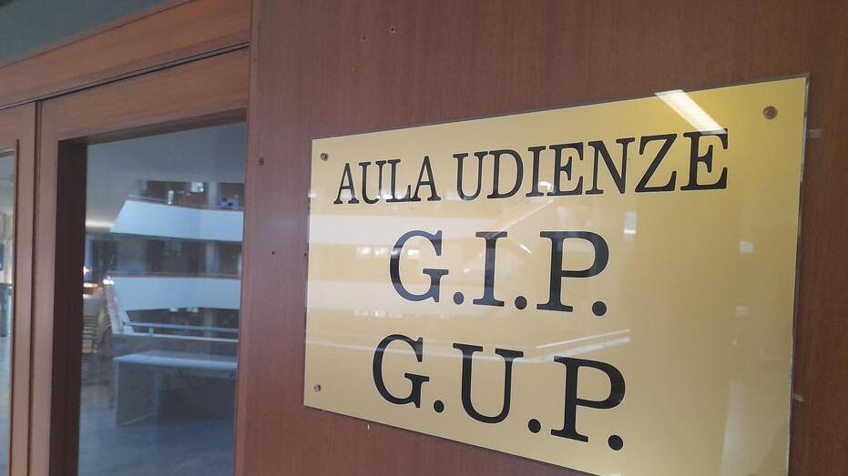 L’aula dell’udienza preliminare al palazzo di giustizia