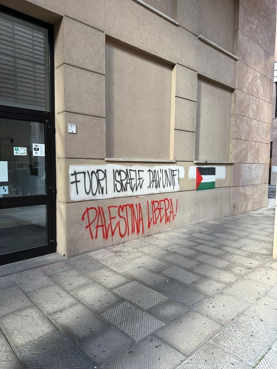 Firenze, scritta contro Israele al polo universitario di Novoli