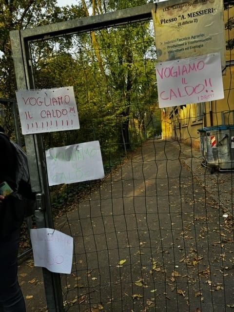 Castelfranco. Studenti in sciopero allo Spallanzani: «Vogliamo il caldo»